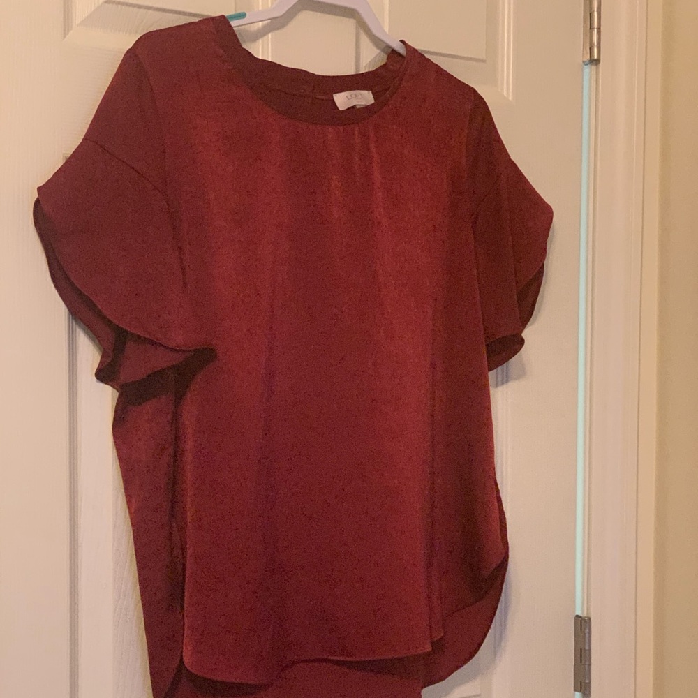 Satin/Suede feel blouse